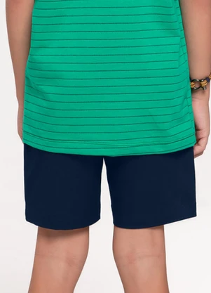 Trick Nick - Bermuda Infantil em Sarja Azul - TRICK NICK