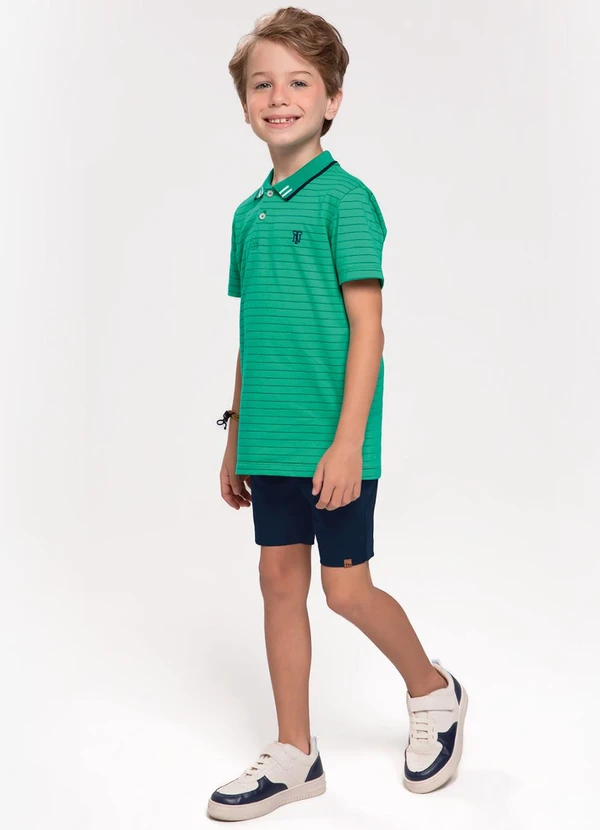 Trick Nick - Bermuda Infantil em Sarja Azul 5