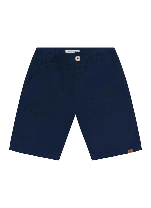 Trick Nick - Bermuda Infantil em Sarja Cotton Azul