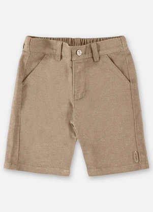 Up Baby - Bermuda Infantil em Sarja Marrom - UP BABY