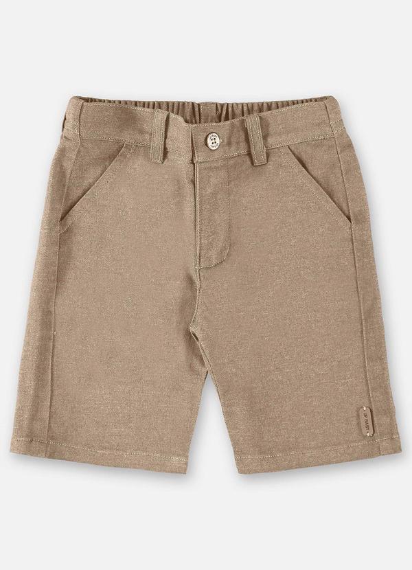 Up Baby - Bermuda Infantil em Sarja Marrom