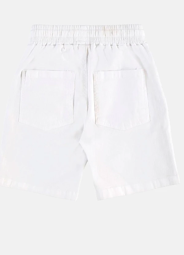 Up Baby - Bermuda Infantil em Sarja Branco 4