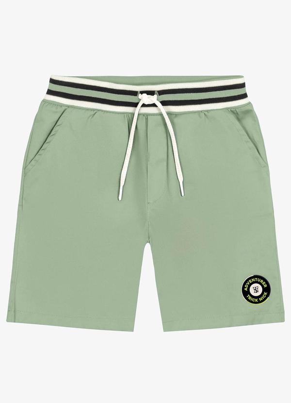 Trick Nick - Bermuda Infantil em Sarja Verde