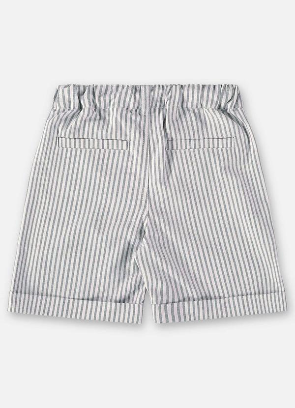 Up Baby - Bermuda Infantil em Tecido Listrado Azul 4