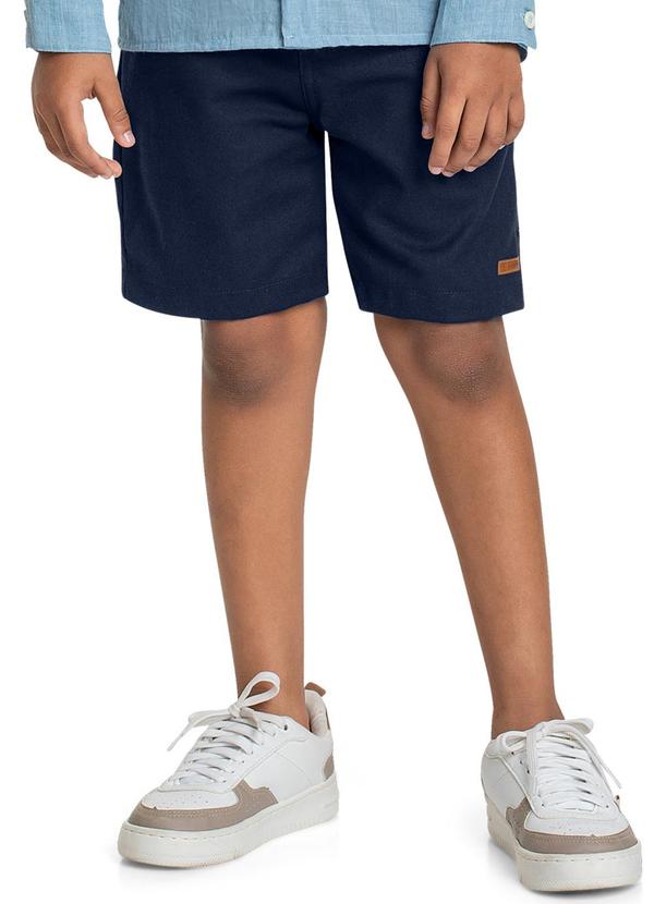Quimby - Bermuda Infantil em Tecido para Menino Azul
