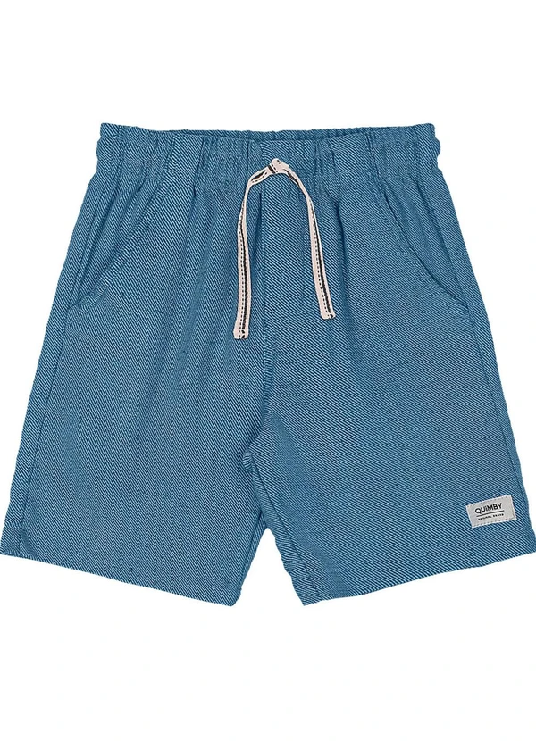 Quimby - Bermuda Infantil em Tecido Sarjado Azul 5