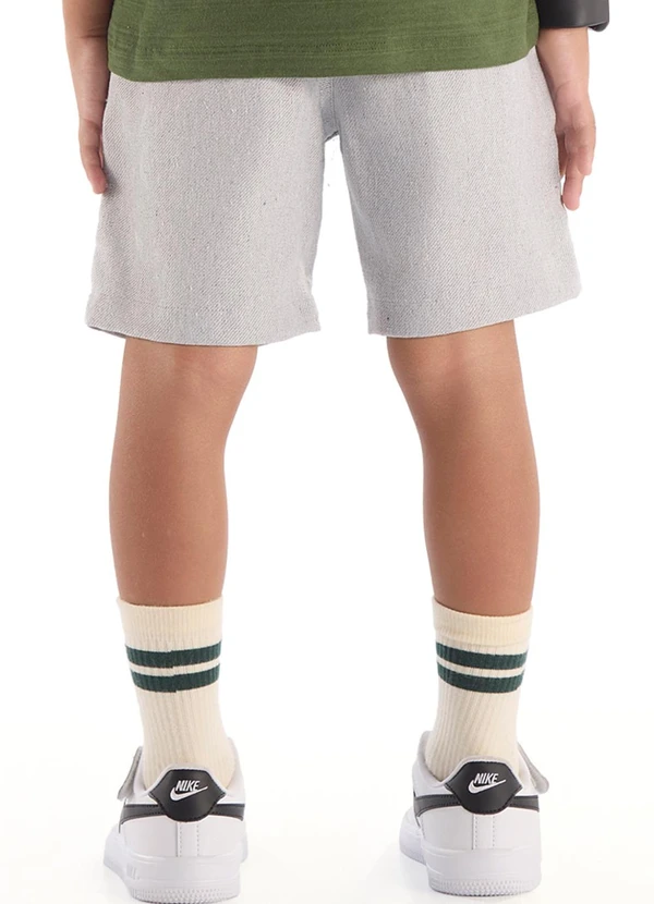 Quimby - Bermuda Infantil em Tecido Sarjado Quimby Cinza 2