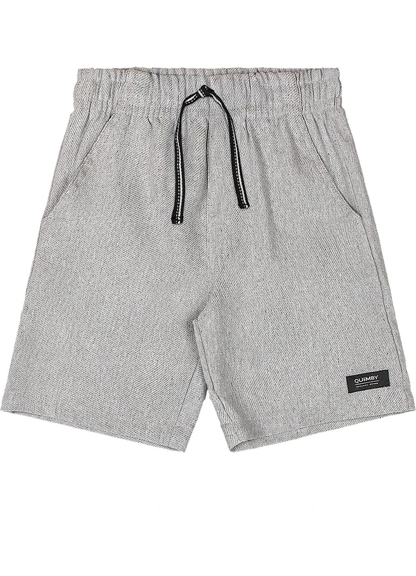 Quimby - Bermuda Infantil em Tecido Sarjado Quimby Cinza 5
