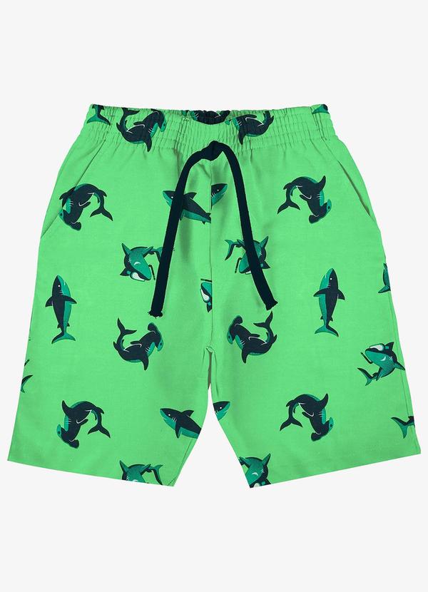 Rovi Kids - Bermuda Infantil Estampada Verde