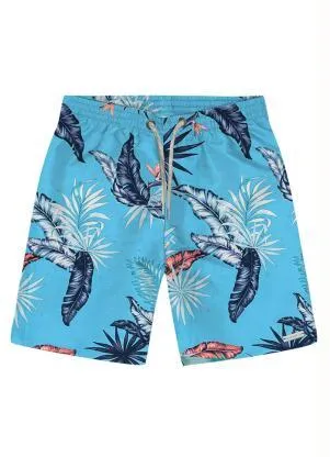 Rovi Kids - Bermuda Infantil Folhagem Azul - ROVI KIDS
