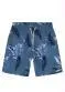 Rovi Kids - Bermuda Infantil Folhagem Verde - variação: Azul
