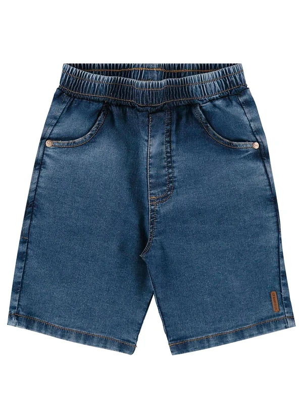 Up Baby - Bermuda Infantil Jeans com Elastano Azul 5