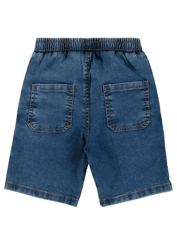 Up Baby - Bermuda Infantil Jeans com Elastano Azul 6