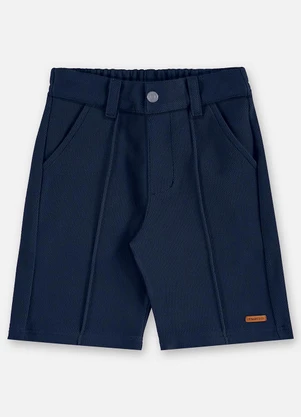 Up Baby - Bermuda Infantil Malha Alfaiataria Azul - UP BABY
