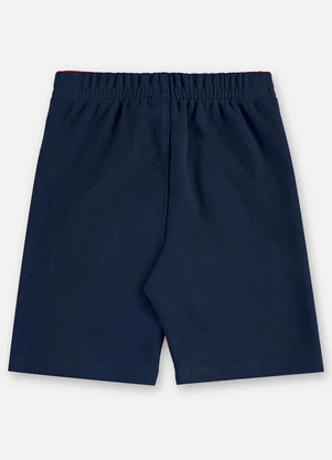 Up Baby - Bermuda Infantil Malha Alfaiataria Azul - UP BABY