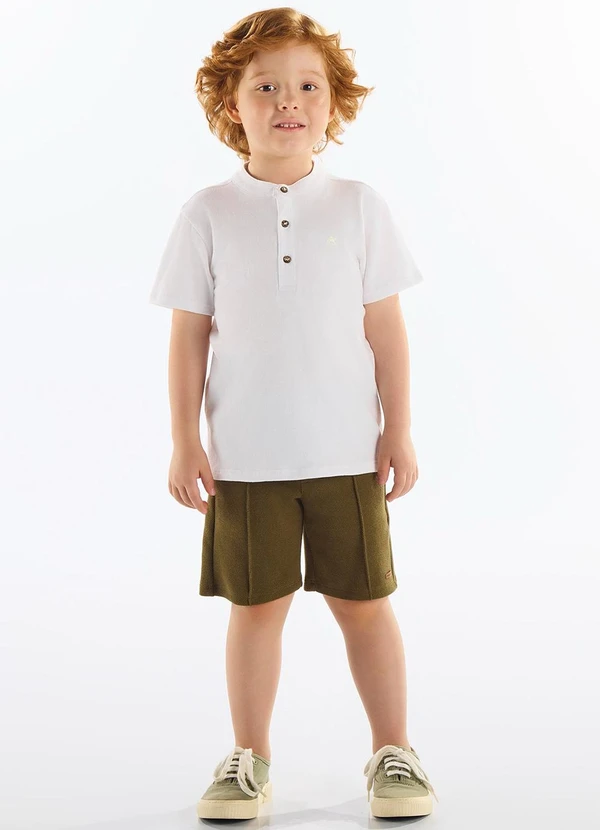 Up Baby - Bermuda Infantil Malha Alfaiataria Verde 2