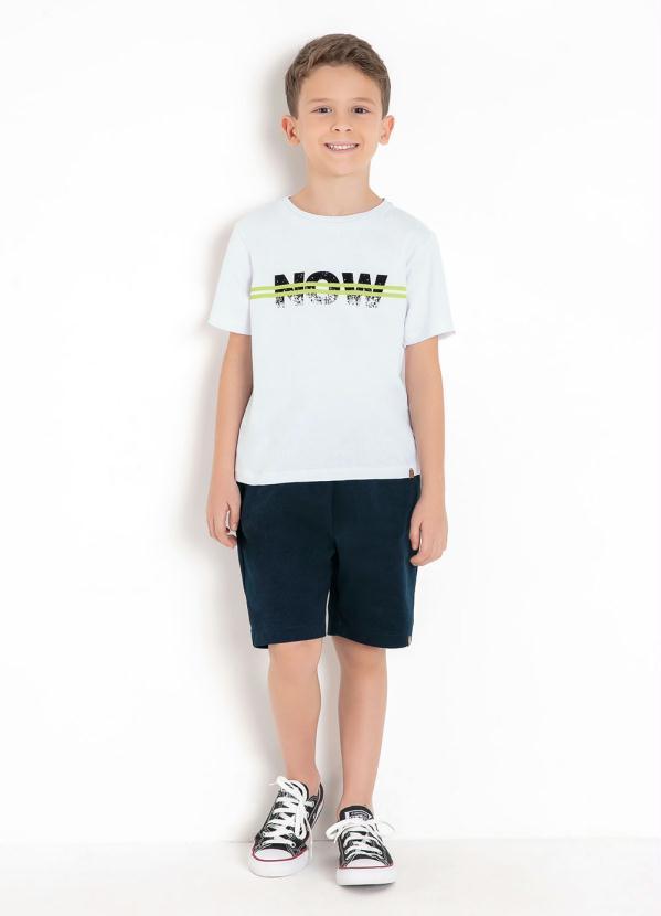 Outlet - Bermuda Infantil Marinho com Detalhe Amarrado 10
