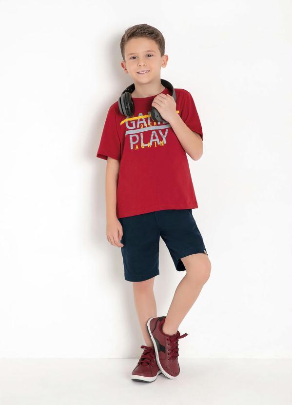 Outlet - Bermuda Infantil Marinho com Detalhe Amarrado 11