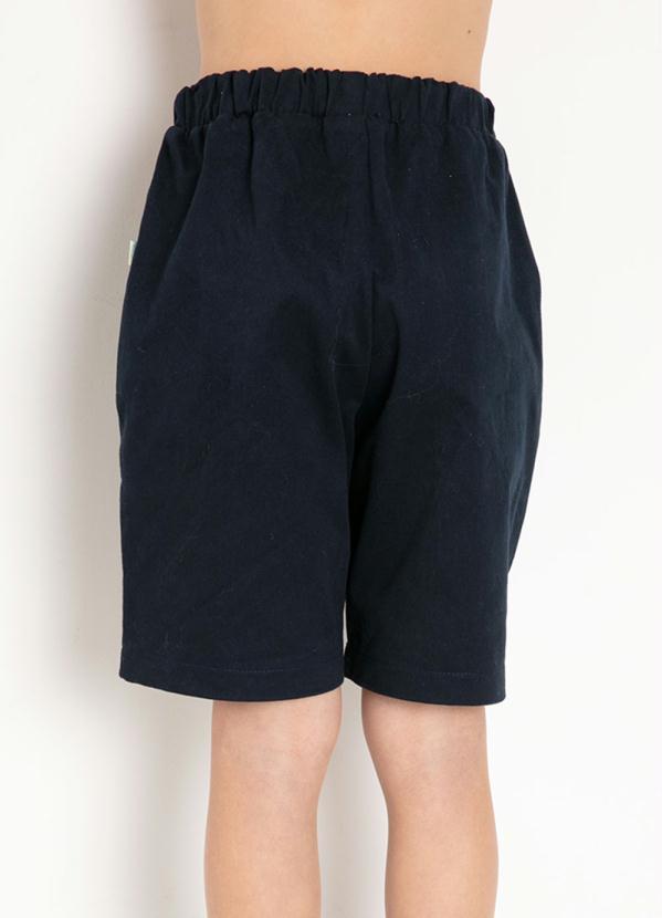 Outlet - Bermuda Infantil Marinho com Detalhe Amarrado 2