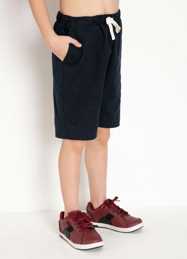 Outlet - Bermuda Infantil Marinho com Detalhe Amarrado 4