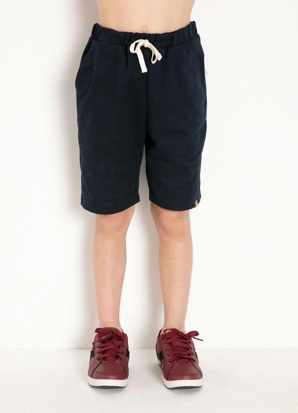 Outlet - Bermuda Infantil Marinho com Detalhe Amarrado 6