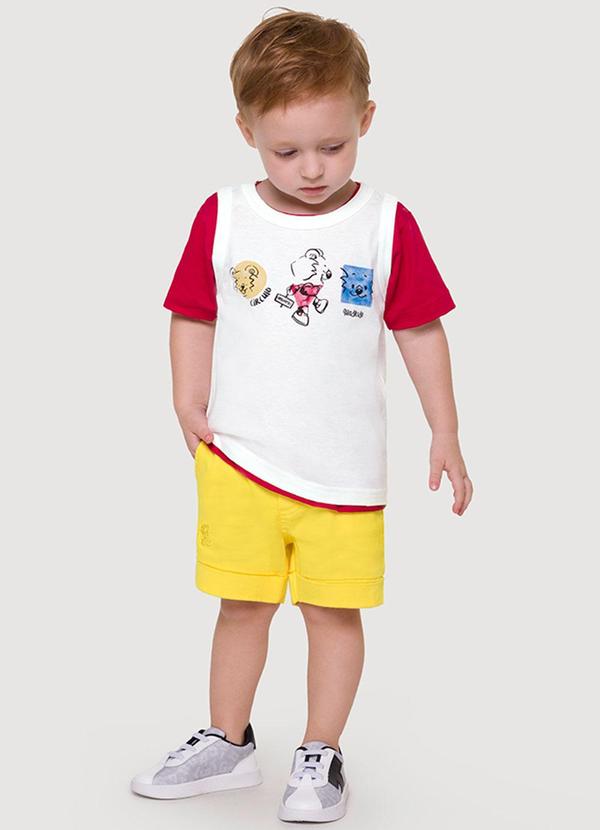 Tigor T Tigre - Bermuda Infantil Masculina Amarelo 2