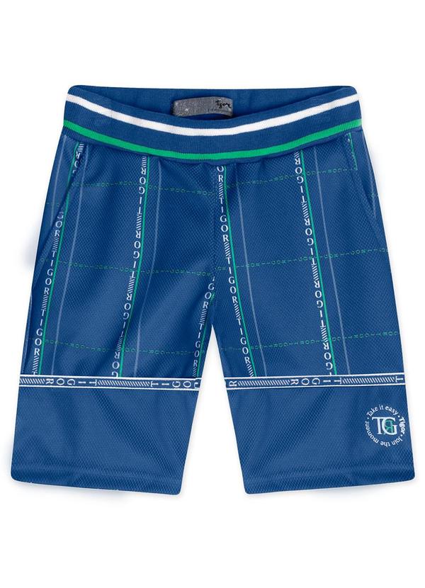 Tigor T Tigre - Bermuda Infantil Menino Azul