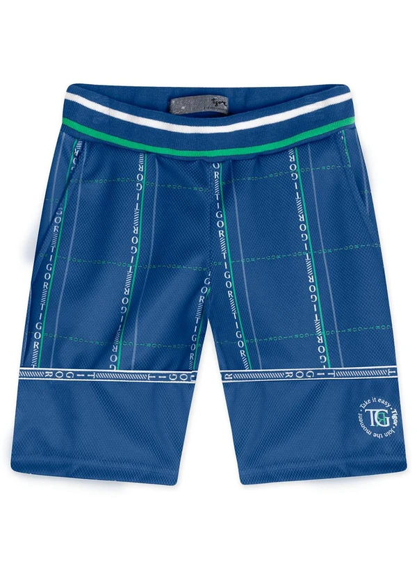 Tigor T Tigre - Bermuda Infantil Menino Azul