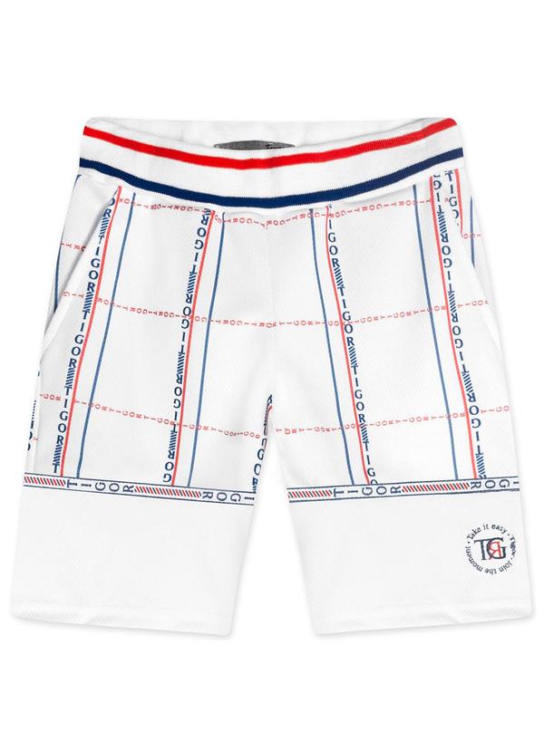 Tigor T Tigre - Bermuda Infantil Menino Branco