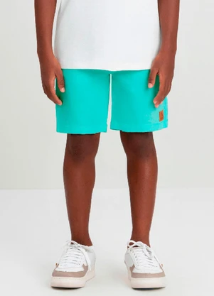 Bermuda Infantil Masculina em Sarja Quimby Azul - QUIMBY