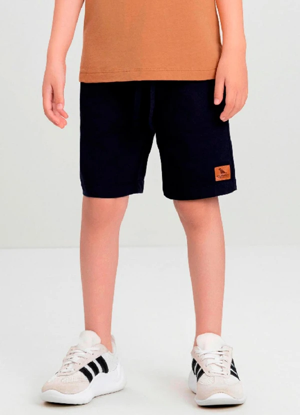 Quimby - Bermuda Infantil Masculina em Sarja Quimby Marrom