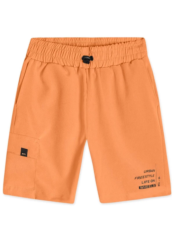 Marisol - Bermuda Infantil Masculina Laranja