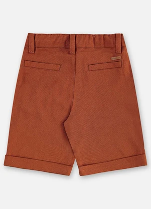 Up Baby - Bermuda Infantil Masculina Linho Marrom - UP BABY