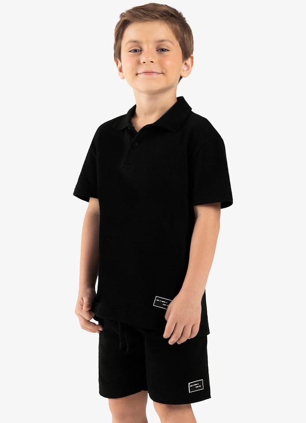Rovi Kids - Bermuda Infantil Masculina Malhão Fruit Preto