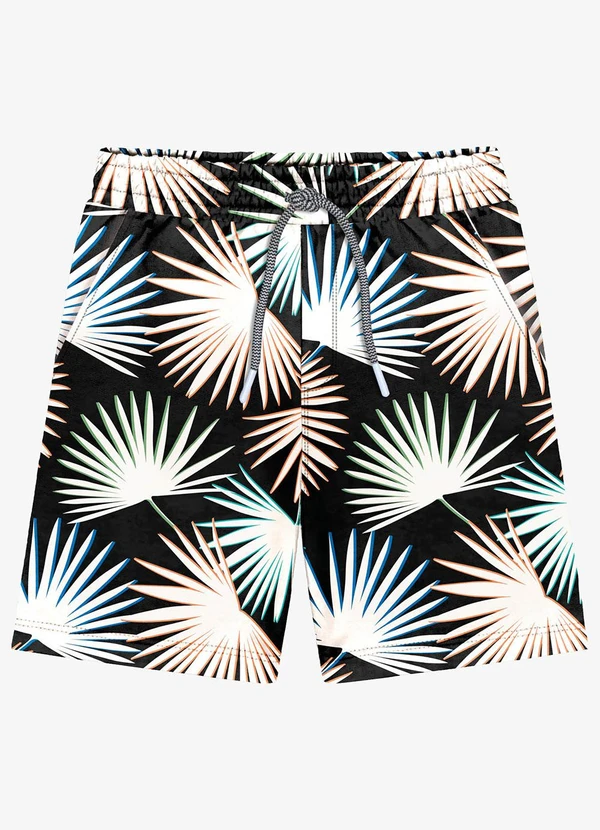 Trick Nick - Bermuda Infantil Masculina Microfibra Preto 5