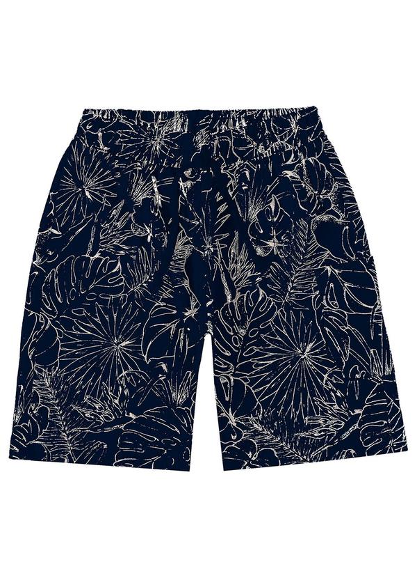 Rovi Kids - Bermuda Infantil Menino Moletinho Azul
