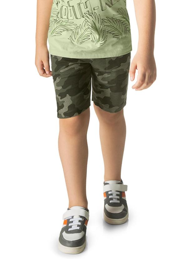 Dondup bermuda bambino in cotone verde militare