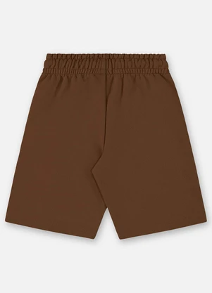 Up Baby - Bermuda Infantil Masculina Moletom Marrom - UP BABY