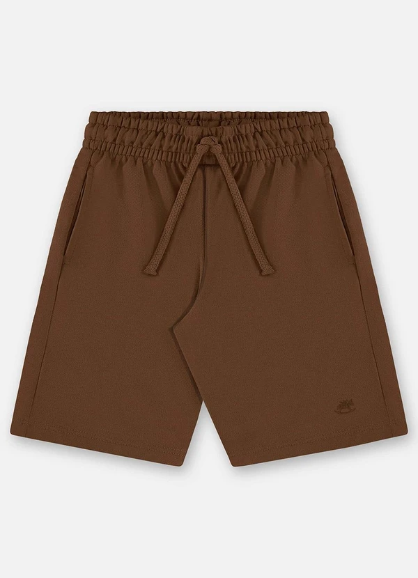 Up Baby - Bermuda Infantil Masculina Moletom Marrom