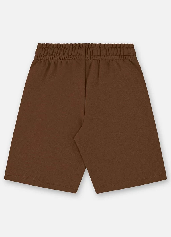 Up Baby - Bermuda Infantil Masculina Moletom Marrom 2