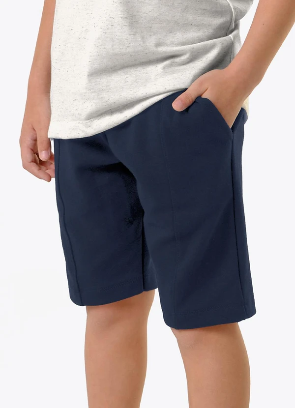 Trick Nick - Bermuda Infantil Masculina Piquet Azul