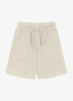 Trick Nick - Bermuda Infantil Masculina Piquet Bege - TRICK NICK