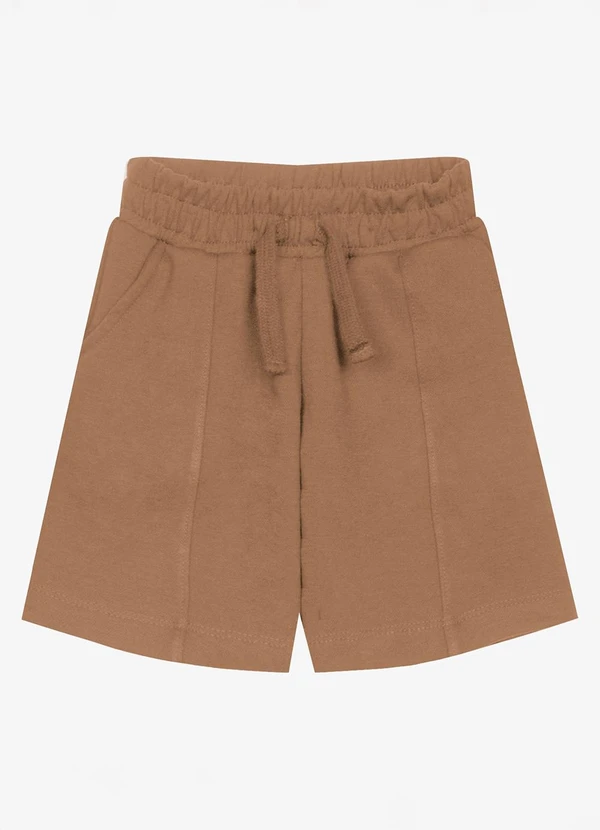 Trick Nick - Bermuda Infantil Masculina Piquet Marrom