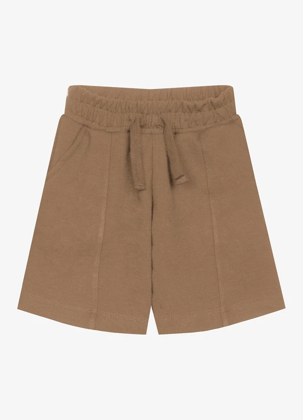 Trick Nick - Bermuda Infantil Masculina Piquet Marrom