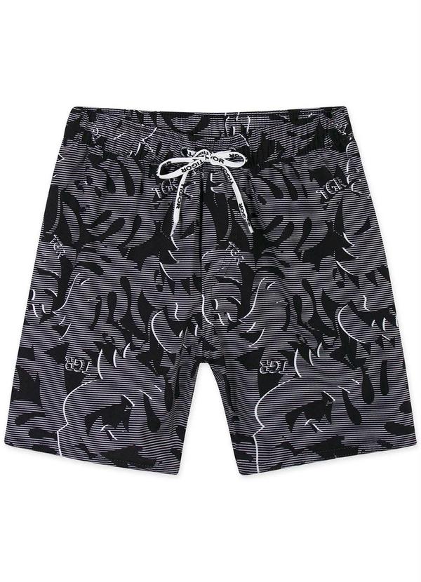 Tigor T Tigre - Bermuda Infantil Menino Preto
