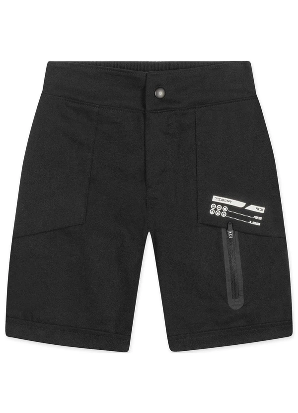Tigor T Tigre - Bermuda Infantil Masculina Preto
