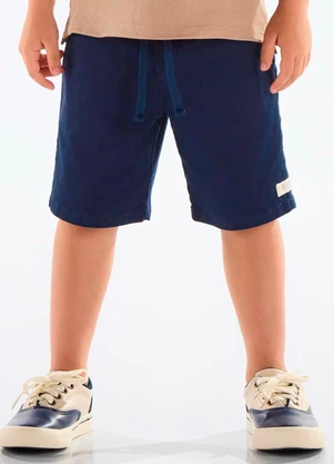 Up Baby - Bermuda Infantil Masculina Sarja Azul - UP BABY