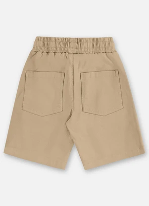 Up Baby - Bermuda Infantil Masculina Sarja Bege - UP BABY