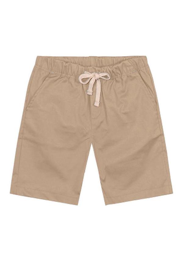 Trick Nick - Bermuda Infantil Masculina Sarja Marrom 1