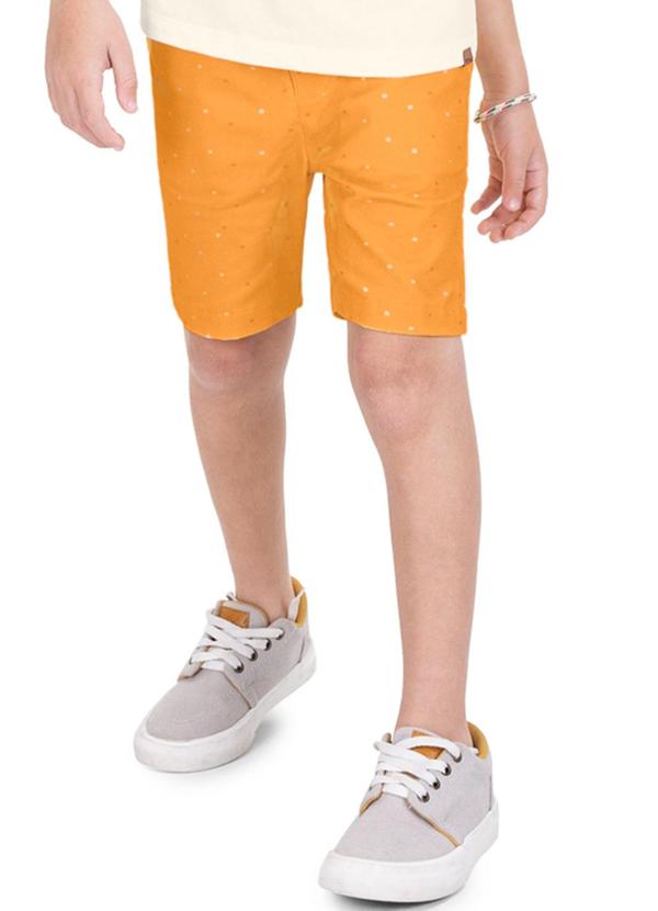 Trick Nick - Bermuda Infantil Menino Sarja Twill Amarelo